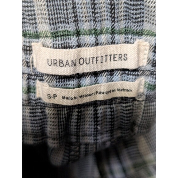 Urban Outfitters Pants Womens Small Gray Green Plaid High Waist Tapered Pull‎ On - Picture 6 of 8